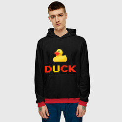 Толстовка-худи мужская DUCK, цвет: 3D-красный — фото 2