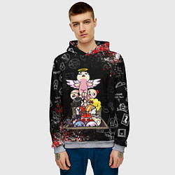 Толстовка-худи мужская The Binding of Isaac ИСААК, цвет: 3D-меланж — фото 2
