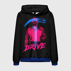 Толстовка-худи мужская DRIVE, цвет: 3D-синий