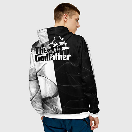 Мужская толстовка Крёстный отец The Godfather / 3D-Белый – фото 4