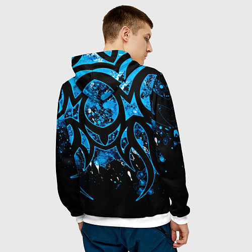 Мужская толстовка Абстракция / 3D-Белый – фото 4