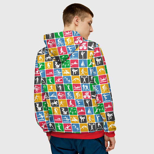 Мужская толстовка СПОРТ / 3D-Красный – фото 4