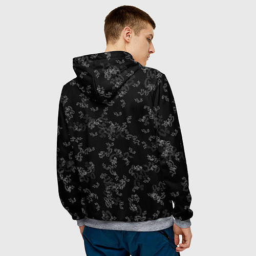 Мужская толстовка DORORO PATTERN ПАТТЕРН ЛОГО Z / 3D-Меланж – фото 4