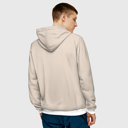 Мужская толстовка Милый Ктулху / 3D-Белый – фото 4