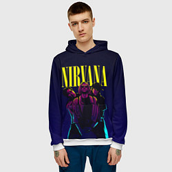 Толстовка-худи мужская Nirvana Neon, цвет: 3D-белый — фото 2