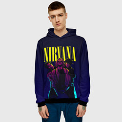 Толстовка-худи мужская Nirvana Neon, цвет: 3D-черный — фото 2