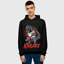 Толстовка-худи мужская KARATE T-REX, цвет: 3D-черный — фото 2