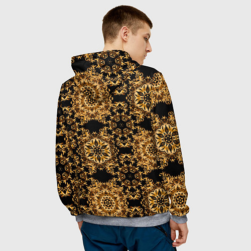 Мужская толстовка Versace классические узоры / 3D-Меланж – фото 4