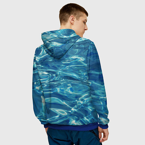 Мужская толстовка Чистая вода / 3D-Синий – фото 4