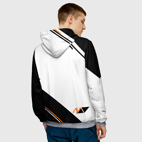 Мужская толстовка M4A4 - Asiimov 2023 NEW / 3D-Меланж – фото 4