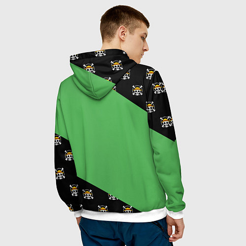 Мужская толстовка Ророноа Зоро One Piece Большой куш / 3D-Белый – фото 4