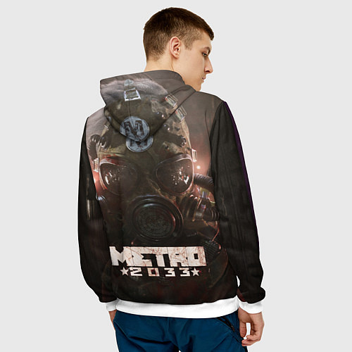 Мужская толстовка MERTO 2033 ПРОТИВОГАЗ / 3D-Белый – фото 4