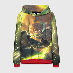 Толстовка-худи мужская ZENITSU ЗЕНИТСУ ЛОГО спина, цвет: 3D-красный