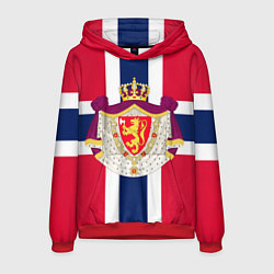 Мужская толстовка Норвегия Флаг и герб Норвегии