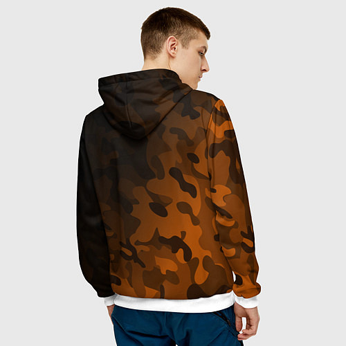 Мужская толстовка KTM КТМ CAMO RACING / 3D-Белый – фото 4