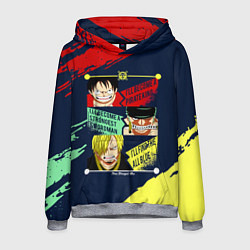 Мужская толстовка Луффи, Зоро и Санджи One Piece