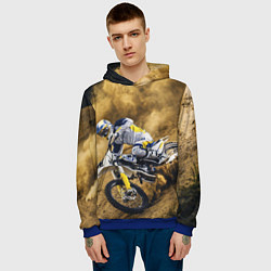 Толстовка-худи мужская HUSQVARNA ХУСКВАРНА SPORT, цвет: 3D-синий — фото 2