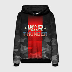 Толстовка-худи мужская WAR THUNDER ВАР ТАНДЕР, цвет: 3D-черный