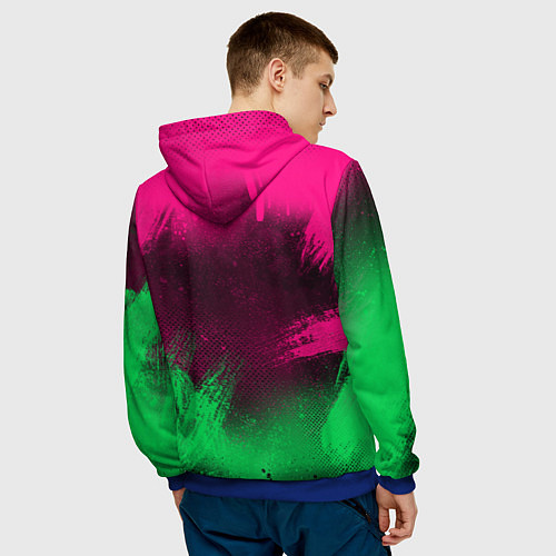 Мужская толстовка NEON HONDA НЕОН ХОНДА / 3D-Синий – фото 4