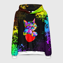 Мужская толстовка РАДУЖНЫЙ КОТИК RAINBOW KITTY