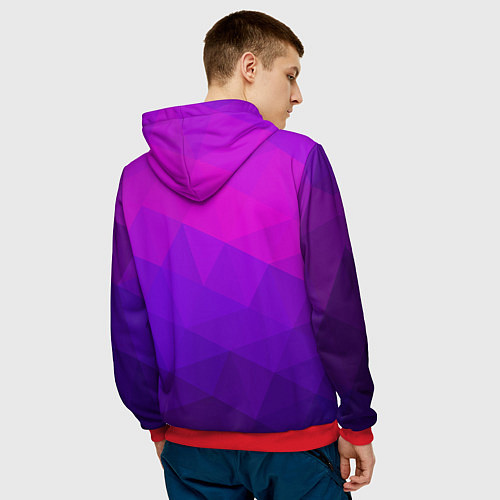 Мужская толстовка Аниме девушка 18 / 3D-Красный – фото 4