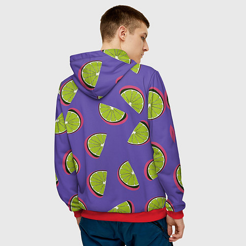 Мужская толстовка Лаймы / 3D-Красный – фото 4