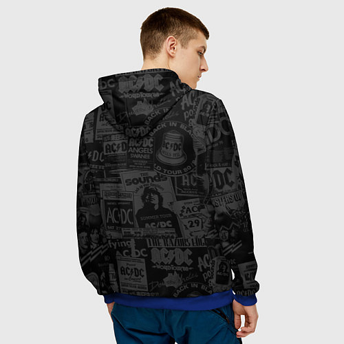 Мужская толстовка AC DC HIGH VOLTAGE / 3D-Синий – фото 4