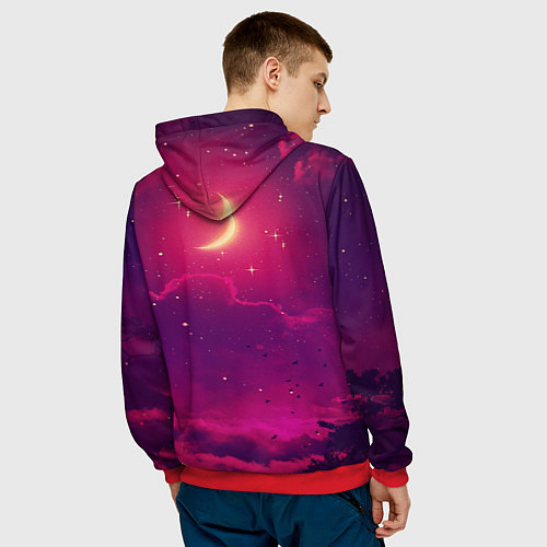 Мужская толстовка СКАЗОЧНАЯ НОЧЬ 2 КРАСНЫЙ / 3D-Красный – фото 4