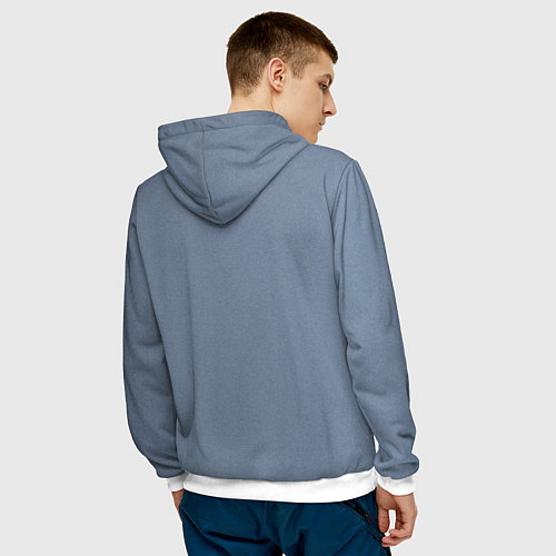 Мужская толстовка Хищный динозавр Dino Z / 3D-Белый – фото 4