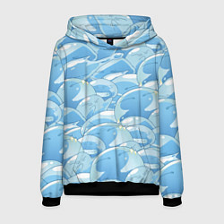 Толстовка-худи мужская О МОЕМ ПЕРЕРОЖДЕНИЕ В СЛИЗЬ, цвет: 3D-черный