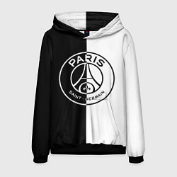 Толстовка-худи мужская ФК ПСЖ PSG BLACK & WHITE, цвет: 3D-черный