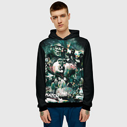 Толстовка-худи мужская Большой куш: Персонажи, цвет: 3D-черный — фото 2
