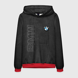 Толстовка-худи мужская BMW LOGO AND INSCRIPTION, цвет: 3D-красный