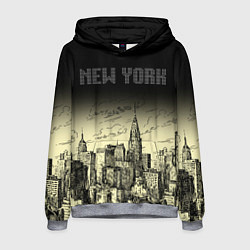 Толстовка-худи мужская Нью-Йорк, цвет: 3D-меланж