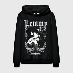 Толстовка-худи мужская RIP Lemmy, цвет: 3D-черный
