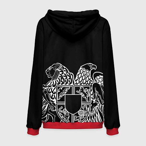 Мужская толстовка Герб Армении и флаг / 3D-Красный – фото 2