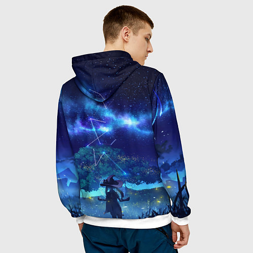 Мужская толстовка MONA GENSHIN IMPACT / 3D-Белый – фото 4