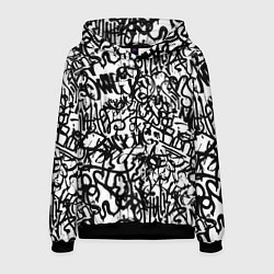 Мужская толстовка Graffiti black on white