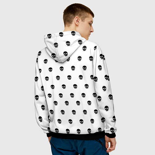 Мужская толстовка Черепушки / 3D-Черный – фото 4