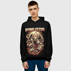 Толстовка-худи мужская Dying Fetus, цвет: 3D-черный — фото 2