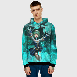 Толстовка-худи мужская Сахароза Genshin Impact Геншин Импакт Z, цвет: 3D-черный — фото 2