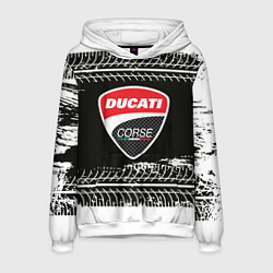 Толстовка-худи мужская Ducati Дукати Z, цвет: 3D-белый