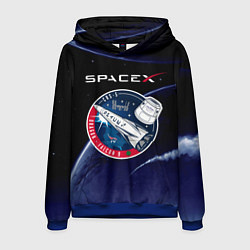 Толстовка-худи мужская Space X, цвет: 3D-синий