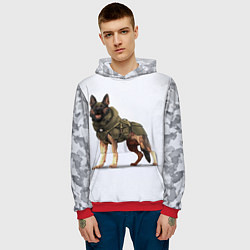 Толстовка-худи мужская Служебная собака К9 K9, цвет: 3D-красный — фото 2
