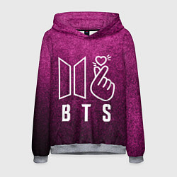 Толстовка-худи мужская BTS БТС K-Heart Z, цвет: 3D-меланж