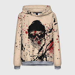 Мужская толстовка Череп Хипстер Брызги Краски