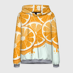 Толстовка-худи мужская АПЕЛЬСИН ORANGE, цвет: 3D-меланж