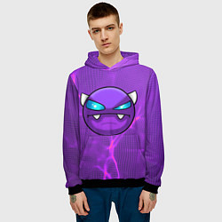 Толстовка-худи мужская Geometry Dash, цвет: 3D-черный — фото 2