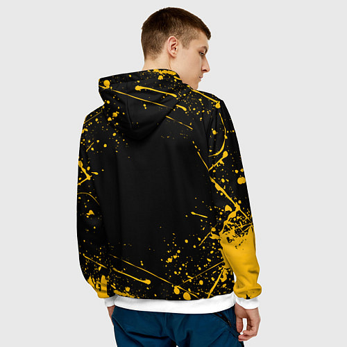 Мужская толстовка ONE PIECE PIRATES ВАН ПИС ПИРАТЫ ЖЁЛТЫЙ / 3D-Белый – фото 4