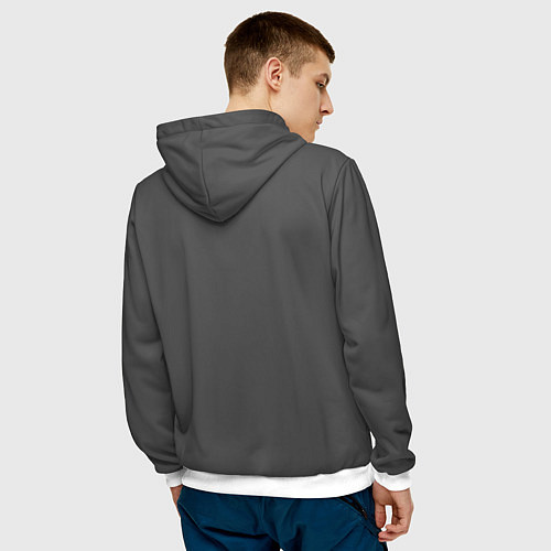 Мужская толстовка Веслый Йо / 3D-Белый – фото 4